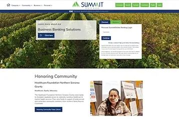 website design for banks